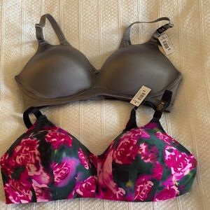 Gray Molded Cup Bra for Everyday Comfort